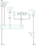 Цветная схема блока ABS ESP предохранителей F26 F30 и кнопки отключения ESC Chevrolet Cruze
