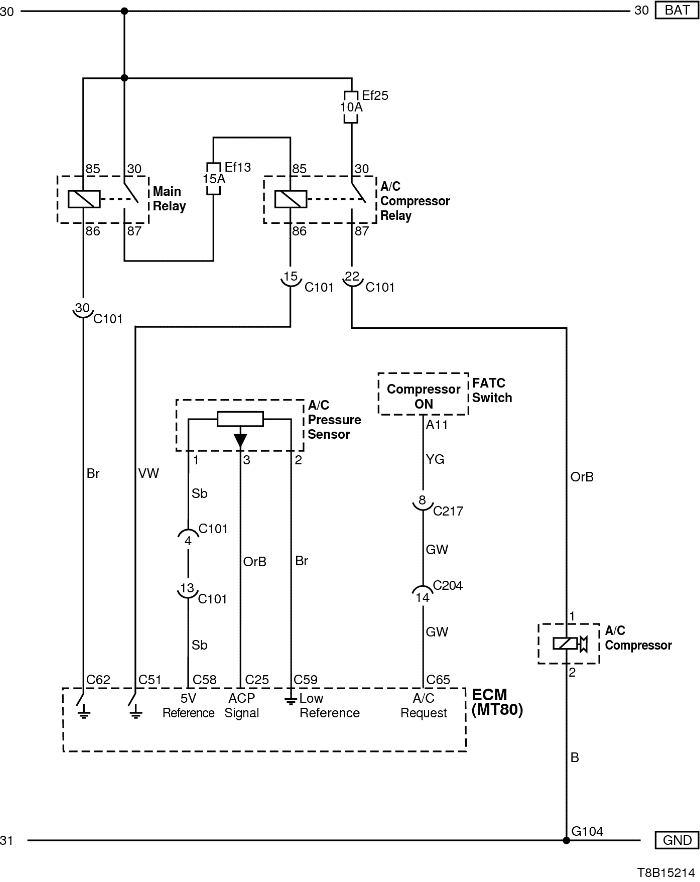 Схема климат-контроля (FATC) Chevrolet Aveo