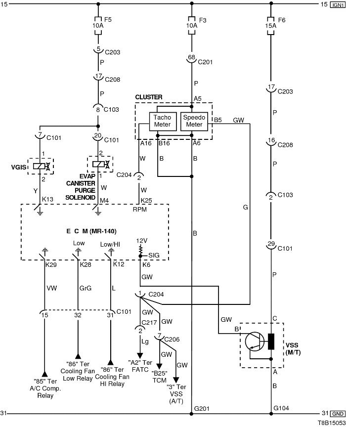 Схема цепей ЭБУ MR-140 Шевроле Авео