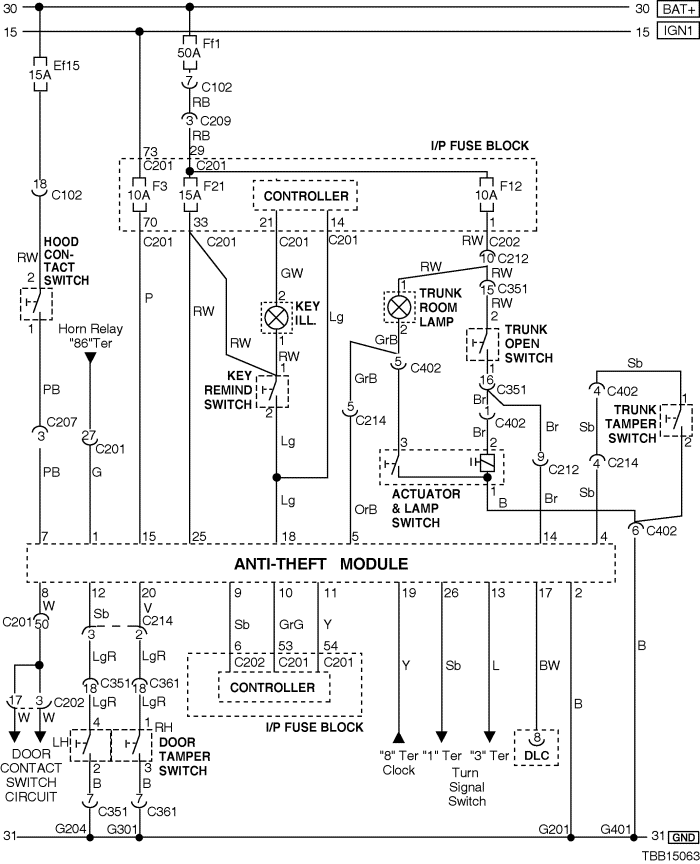 Схема противоугонной системы Chevrolet Aveo Т250
